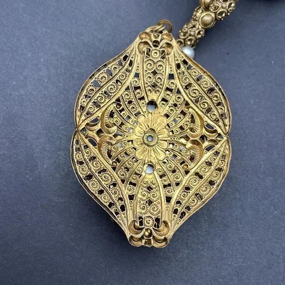 Western Germany filigree necklace vintage A18 🔥 - Picture 5 of 9